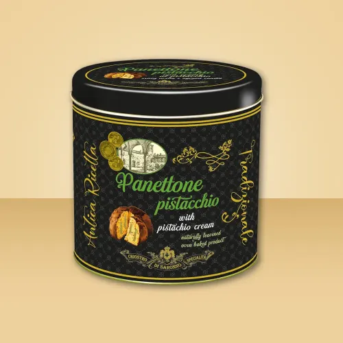 Panettone με Κρέμα Pistachio – Black Luxury Edition – Chiostro di Saronno