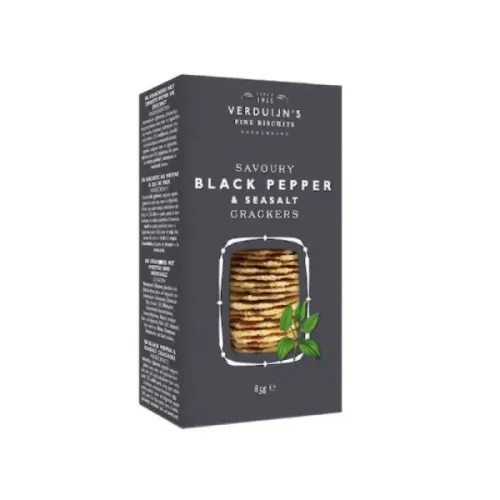 Crackers Μαύρο Πιπέρι & Θαλασσινό Αλάτι – Verduijn’s Fine Biscuits