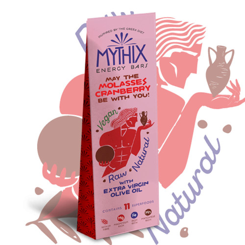 Ενεργειακή Μπάρα Mythix με Μελάσα & Κράνμπερι