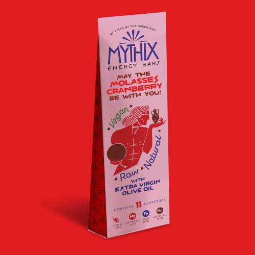 Ενεργειακή Μπάρα Mythix με Μελάσα & Κράνμπερι